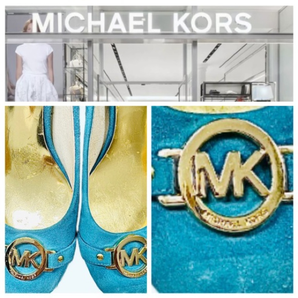 Michael Kors Teal Suede Heels